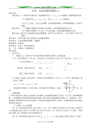 高中数学正弦、余弦函数的图象(1)
