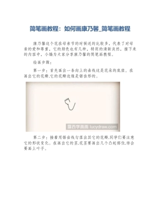 简笔画教程：如何画康乃馨_简笔画教程