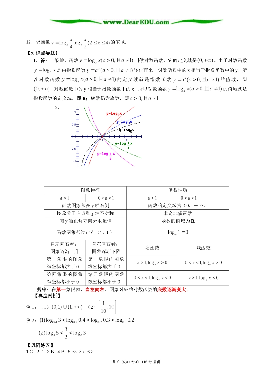 高中数学对数函数（1）_第3页