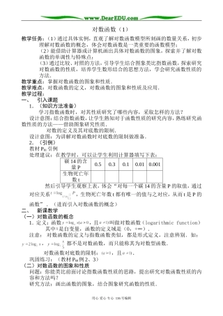 高中数学对数函数A（1）