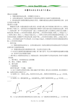 高中数学向量的加法运算及其几何意义