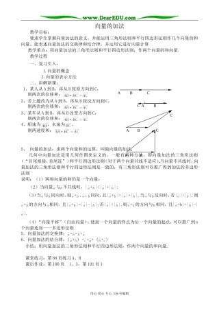 高中数学向量的加法