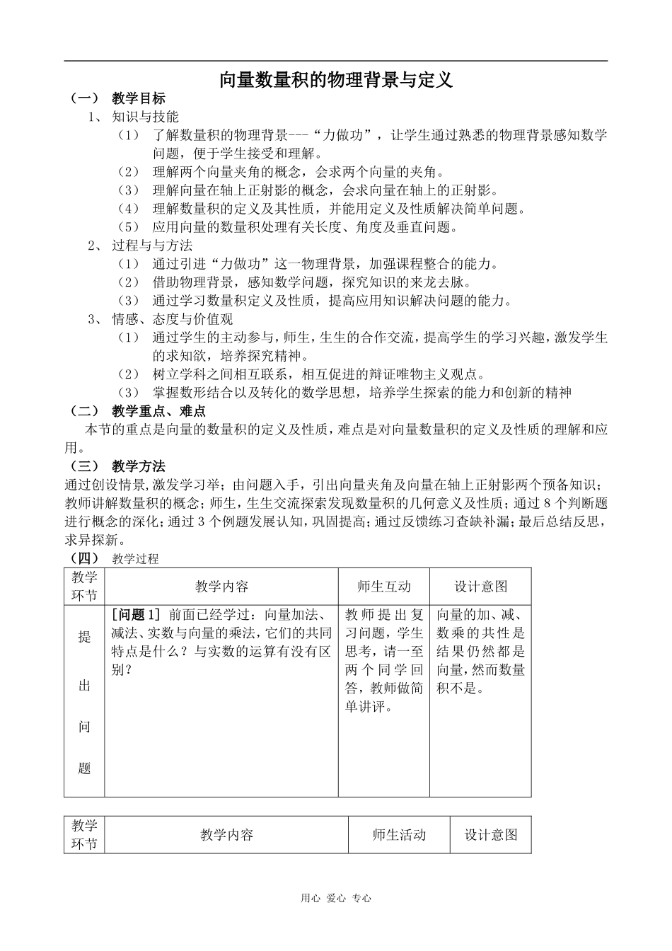 高中数学向量数量积的物理背景与定义人教版必修4B_第1页