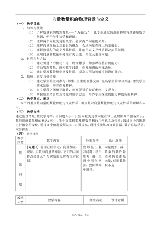 高中数学向量数量积的物理背景与定义人教版必修4B