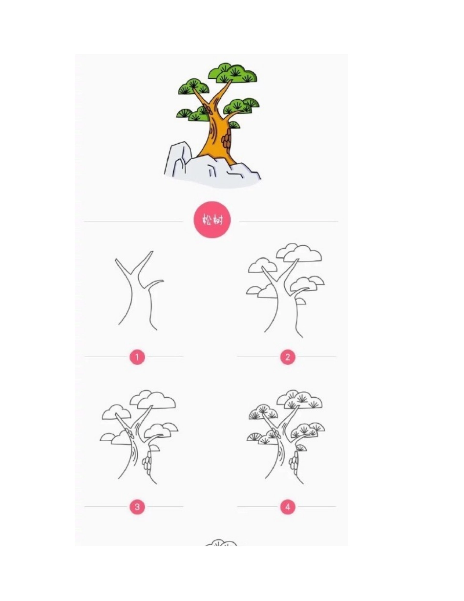 简单的松树简笔画简笔画作品1_第2页