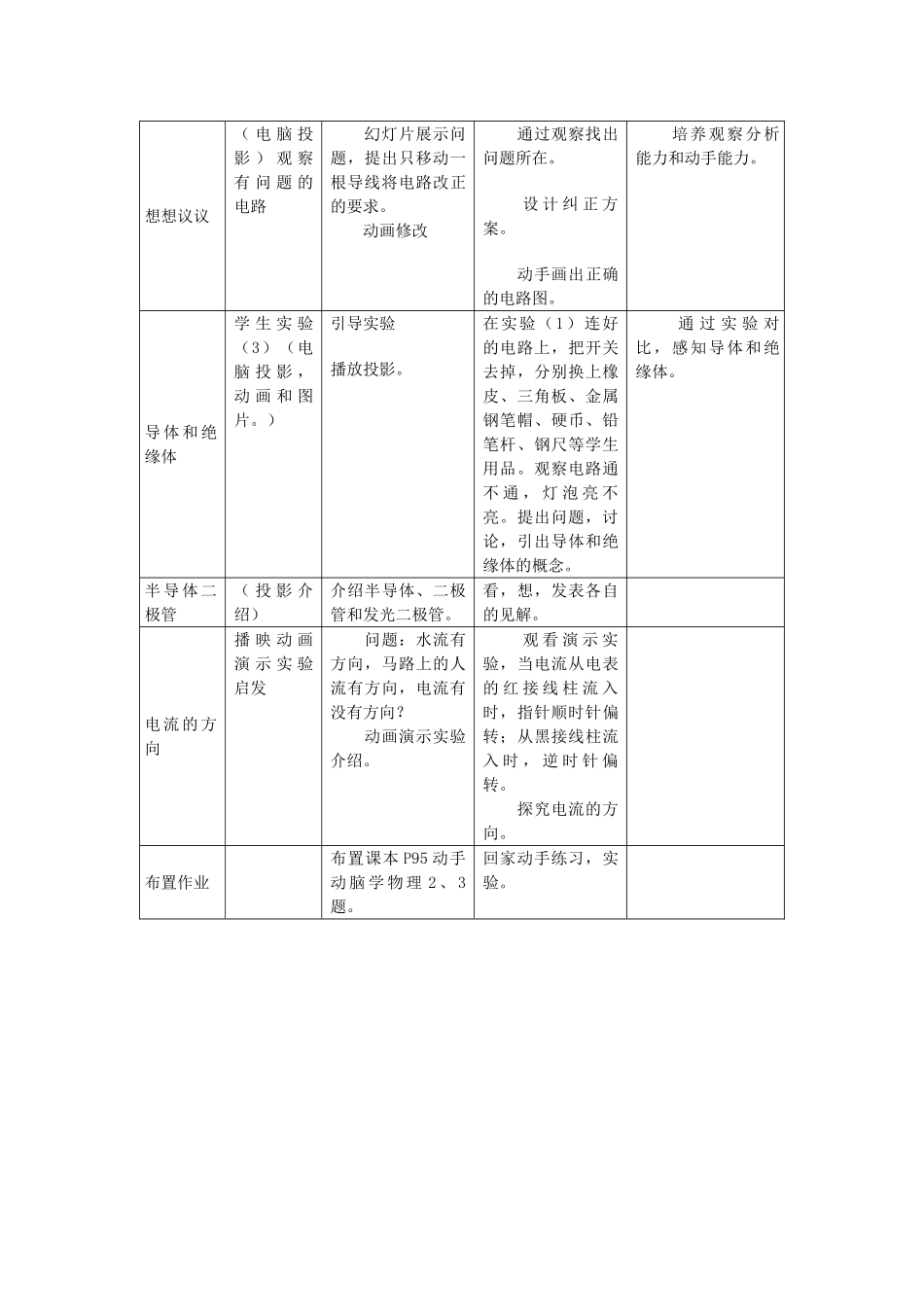 河南省洛阳市八年级物理上册 5.2《电流和电路》教案2 人教新课标版_第3页