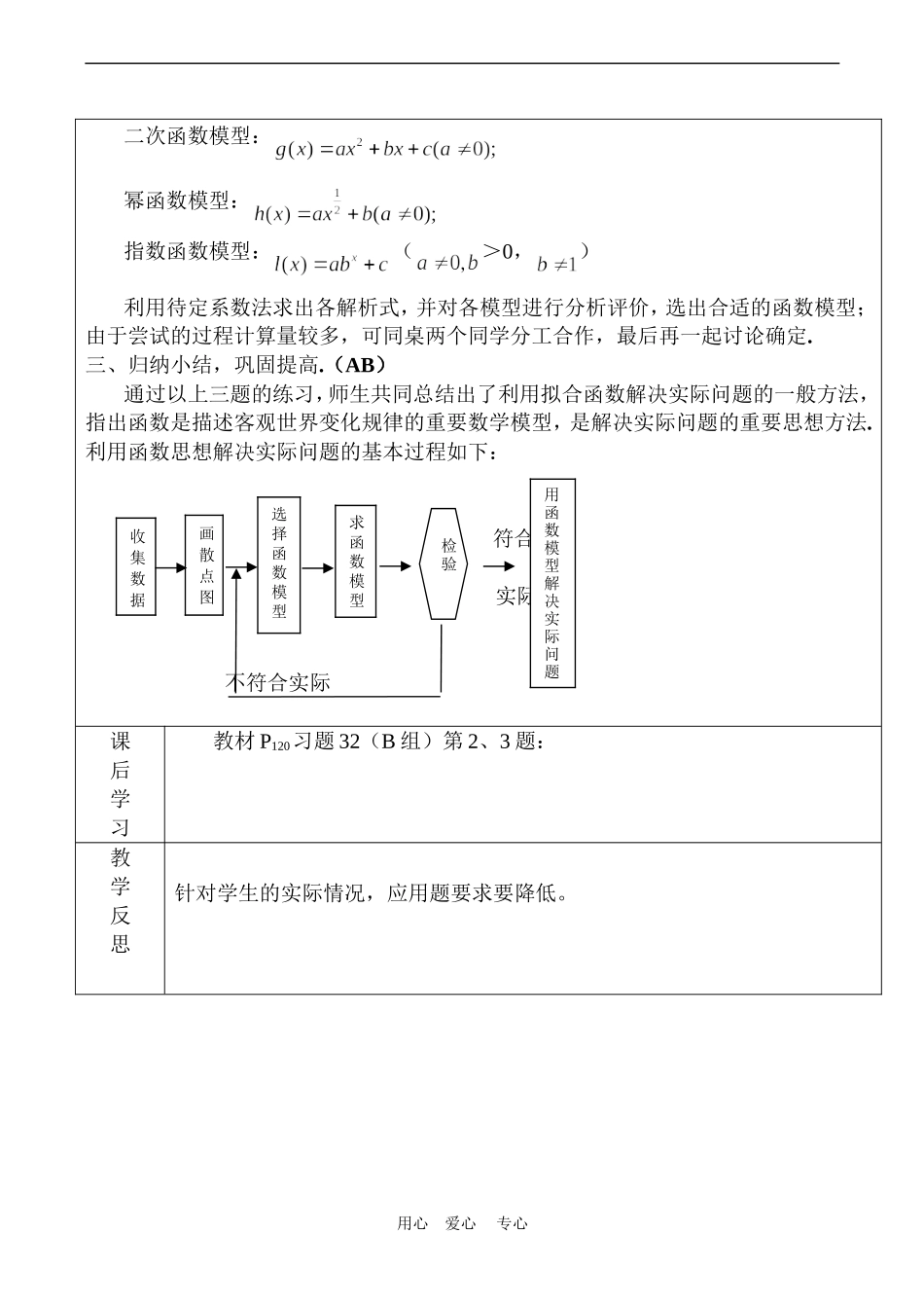 高中数学函数模型的应用实例（3）教案新人教版必修1_第3页