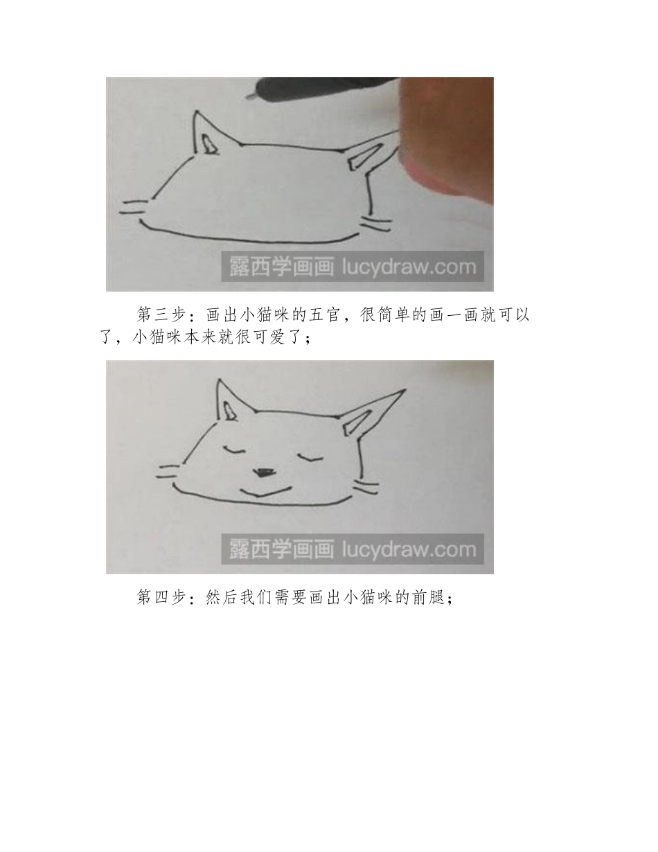 简笔画教程怎么画睡觉的猫咪简笔画教程_第2页