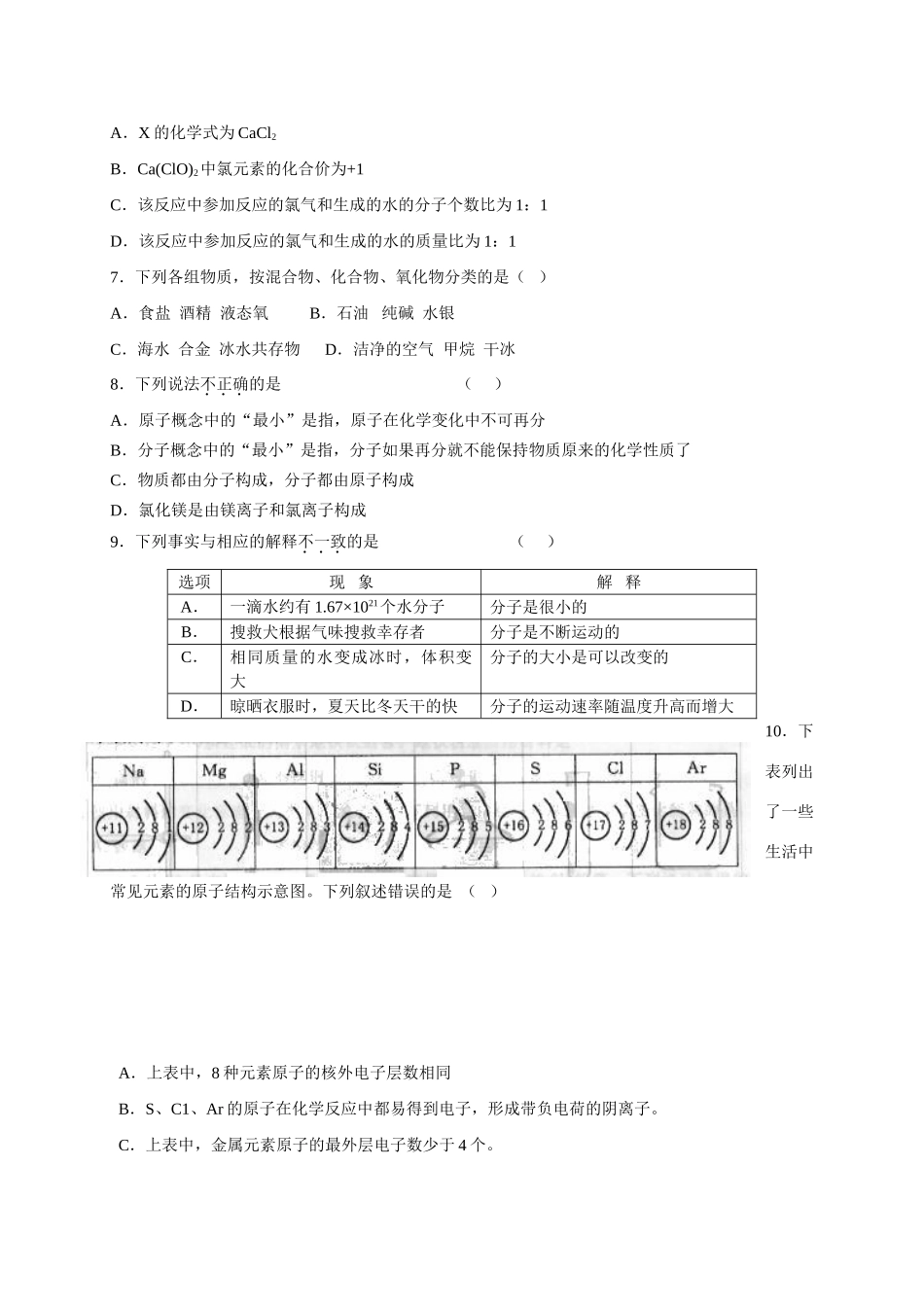 河南省2011中考化学中招选择五十例成稿3_第2页