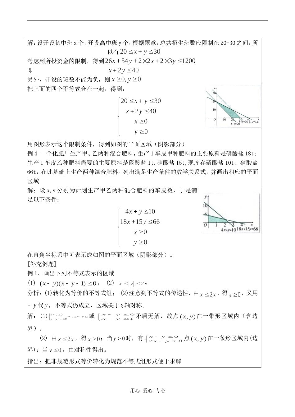 高中数学二元一次不等式表示的平面区域 2苏教版必修五_第2页