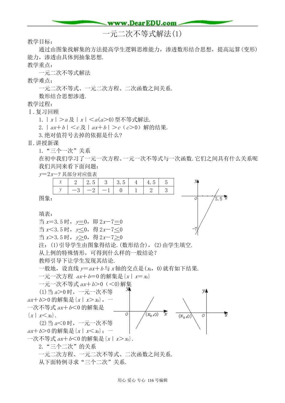 高中数学一元二次不等式解法(1)_第1页