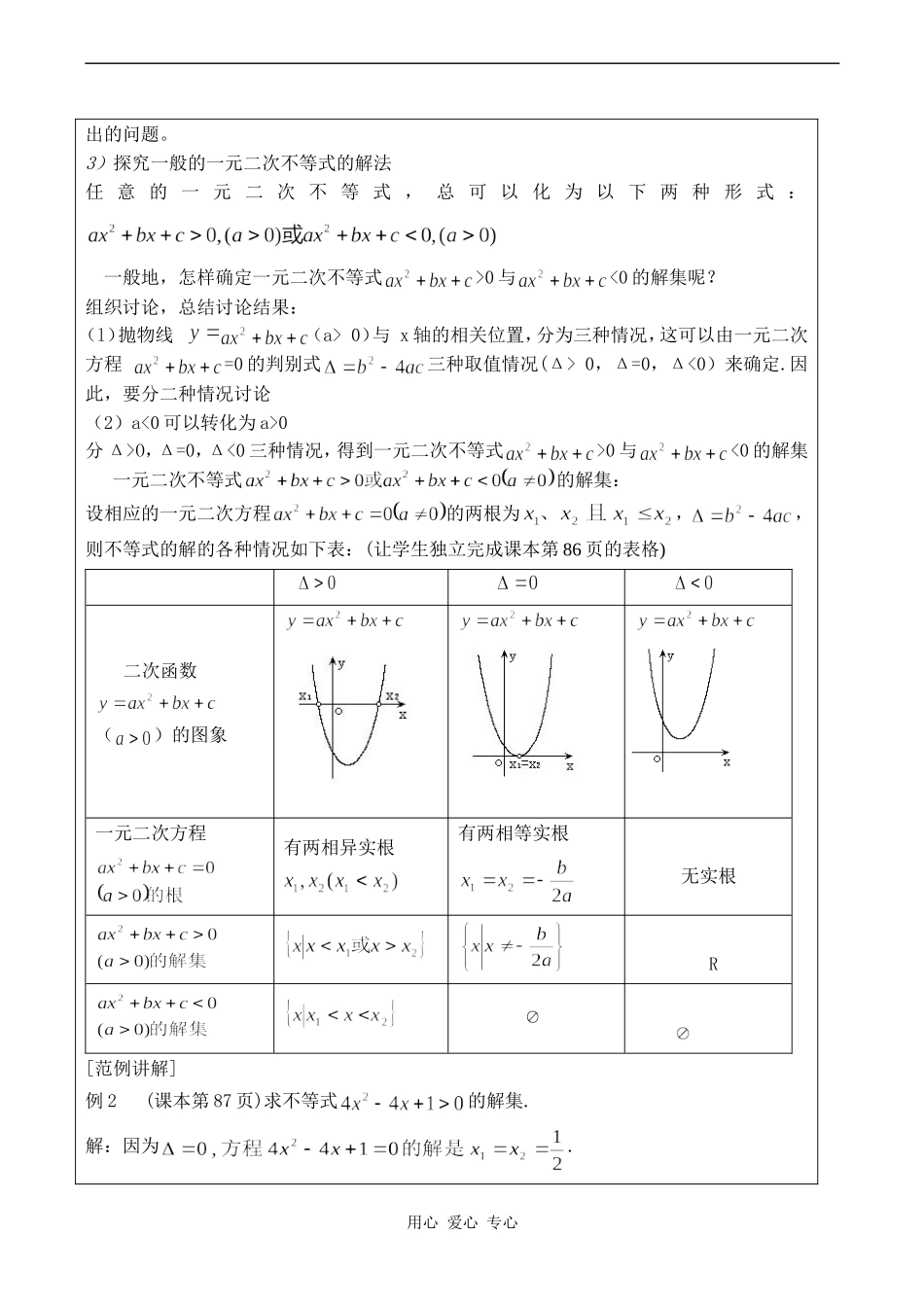 高中数学一元二次不等式及其解法 1苏教版必修五_第2页