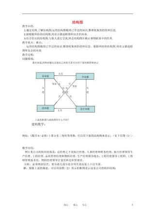 高中数学《结构图》教案2 新人教A版选修1-2