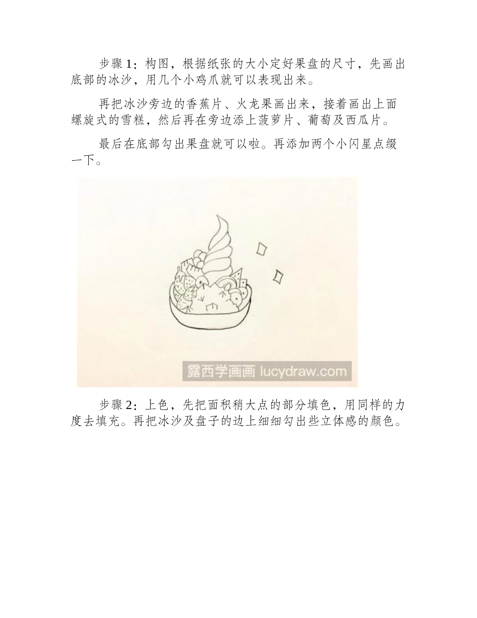 教你画水果刨冰儿童画教程_第2页
