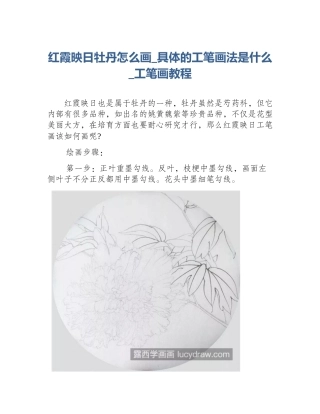 红霞映日牡丹怎么画_具体的工笔画法是什么_工笔画教程