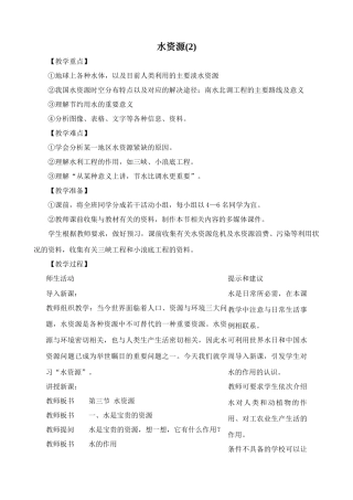 鲁教版七年级地理上册水资源(2)