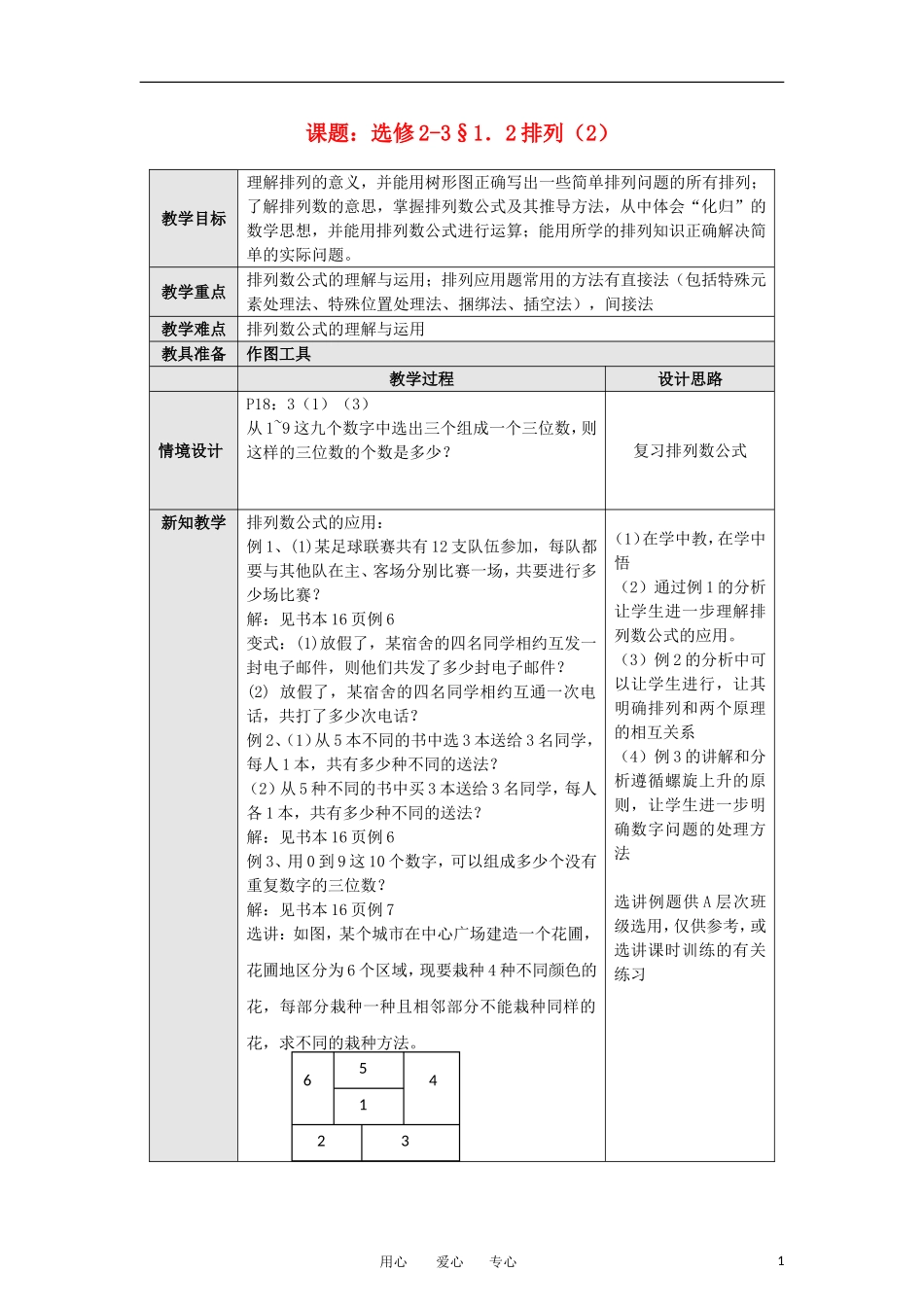 高中数学《排列与组合-排列》教案2 新人教A版选修2-3_第1页