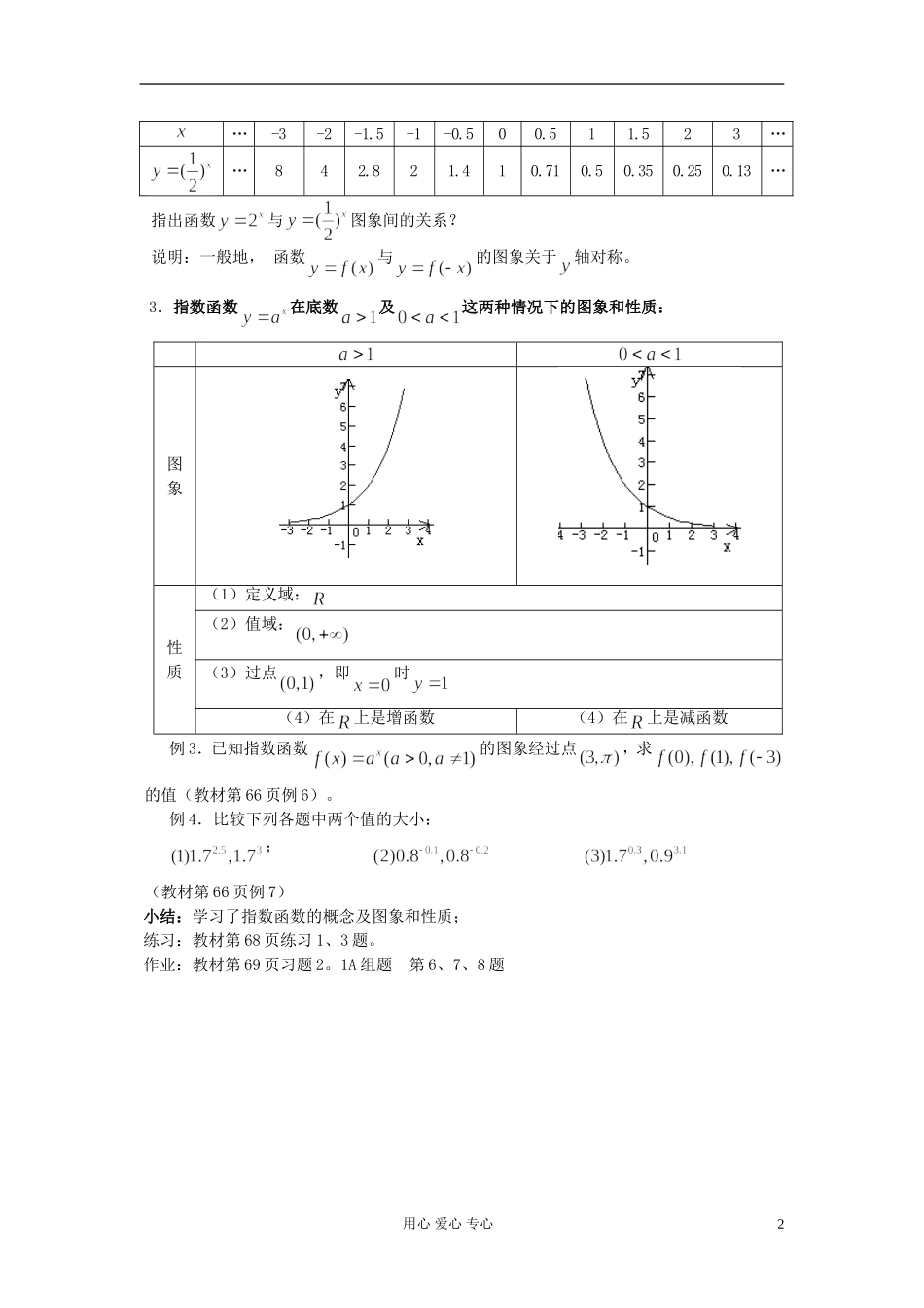 高中数学《指数函数及其性质》教案3 新人教A版必修1_第2页