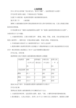 鲁教版七年级地理上册土地资源(3)
