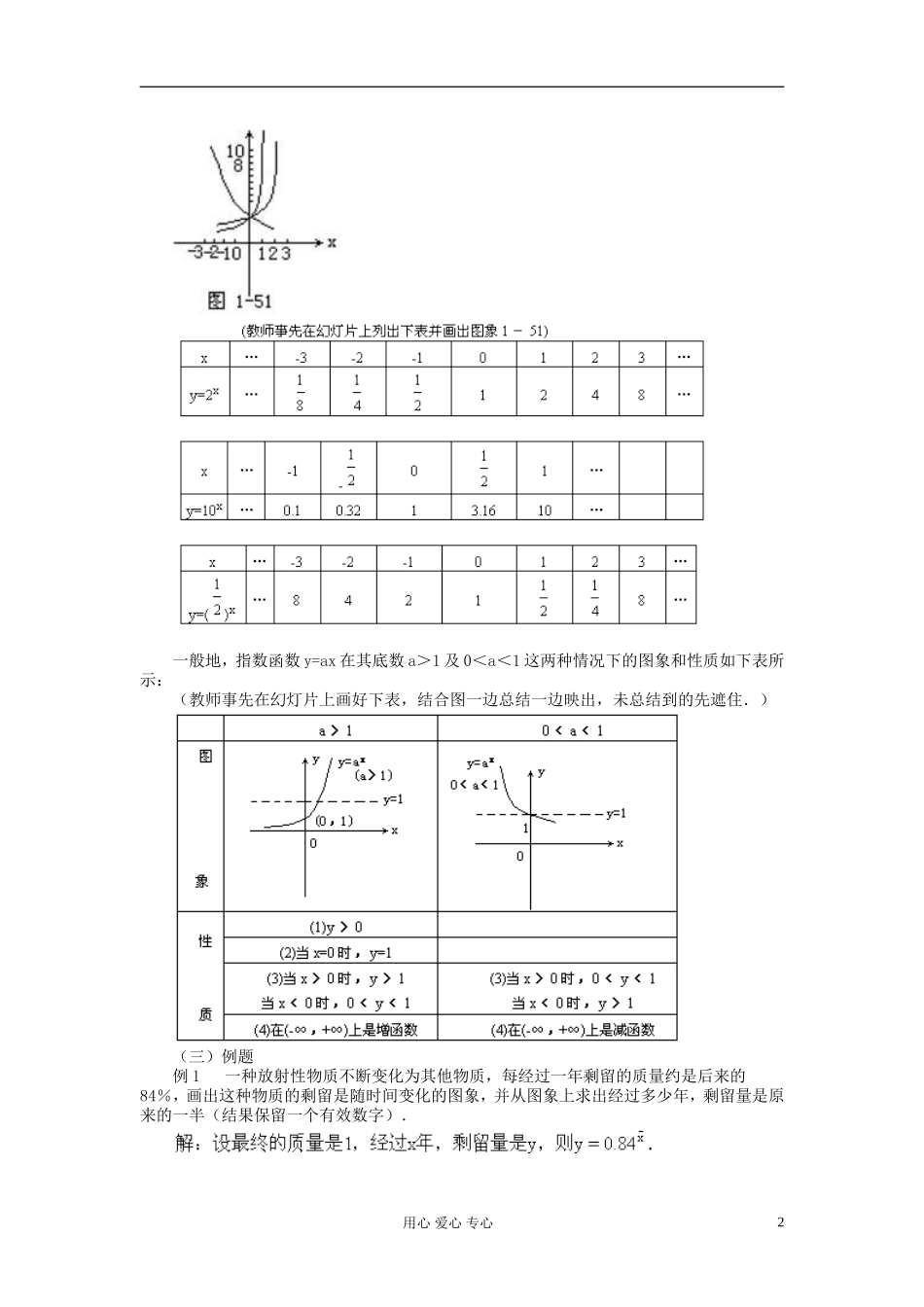 高中数学《指数函数》教案4 新人教A版必修1_第2页