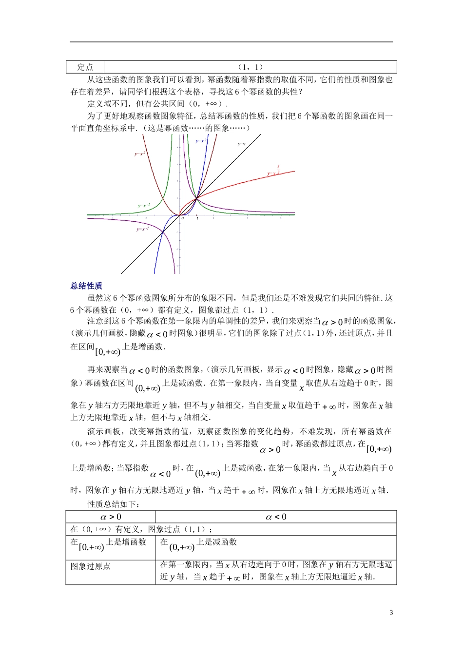 高中数学《幂函数》教案4 湘教版必修1_第3页