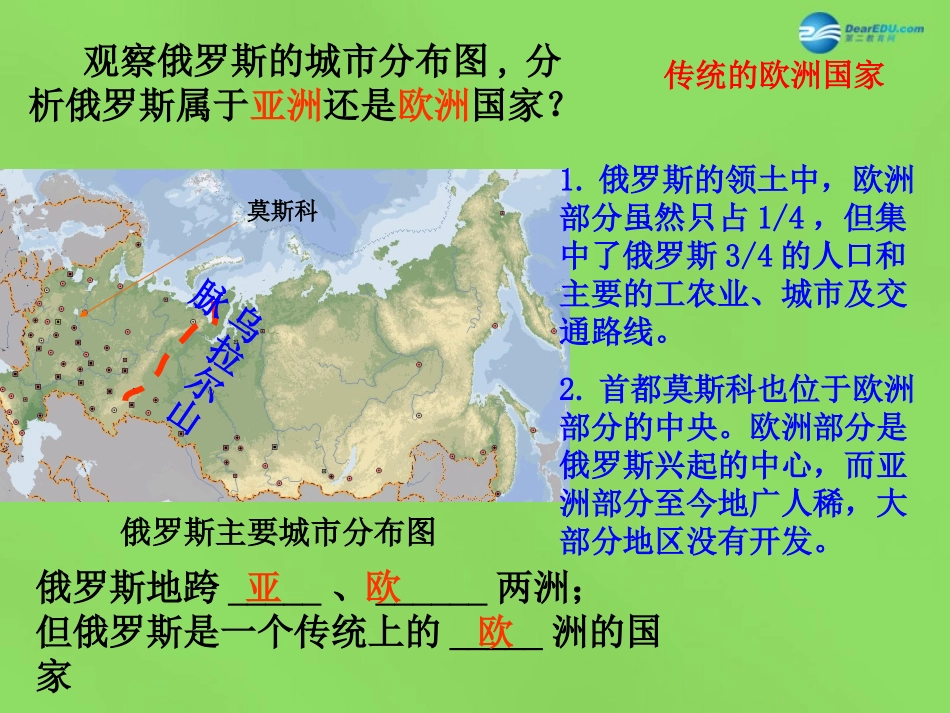 陕西省神木县大保当初级中学七年级地理下册 8.3 俄罗斯课件 湘教版_第3页
