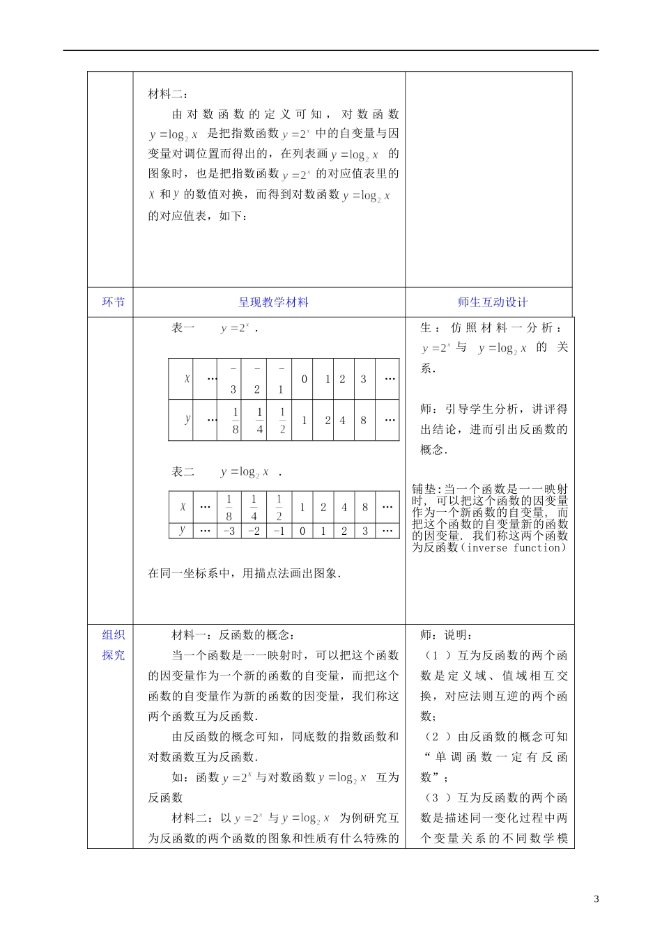 高中数学《对数函数》教案13 新人教A版必修1_第3页