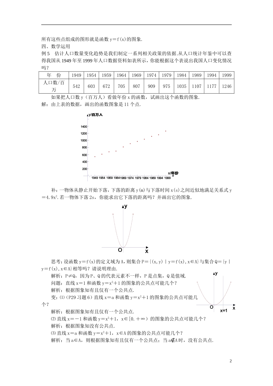 高中数学《函数的概念和图象》教案12 苏教版必修1_第2页