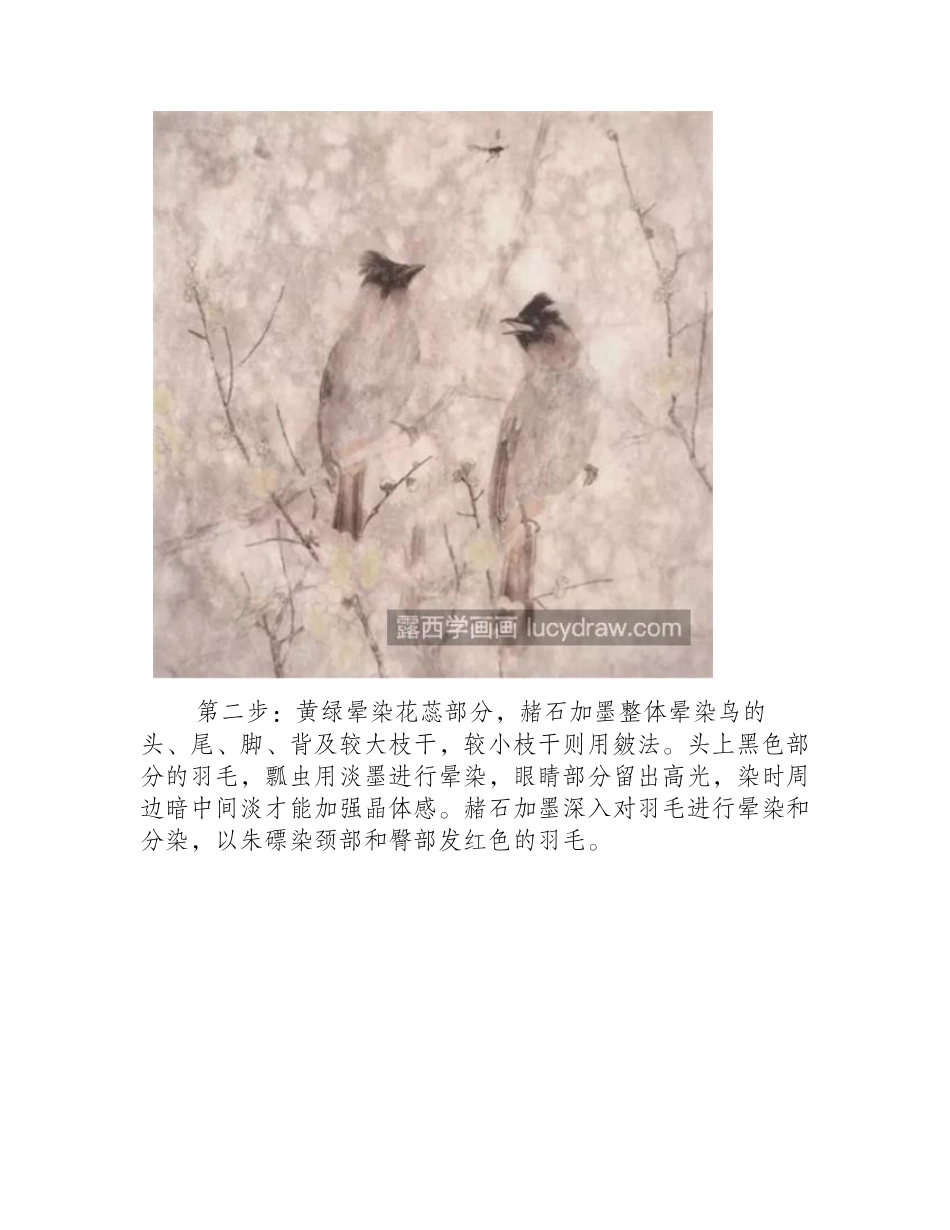 红臀鹎怎么画_简单的工笔画法是什么_工笔画教程_第2页