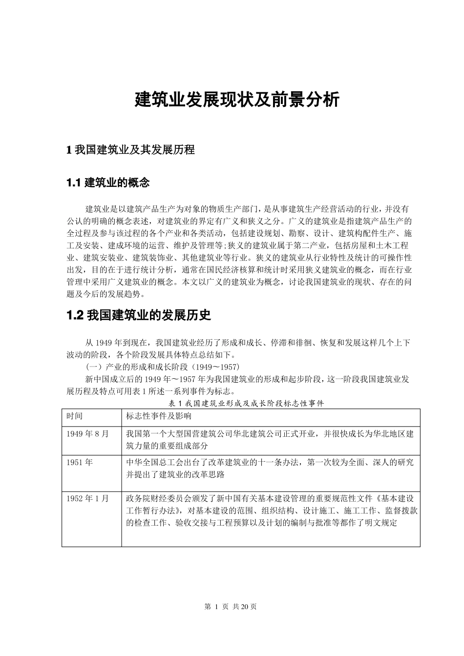 建筑业发展现状及前景分析_第1页