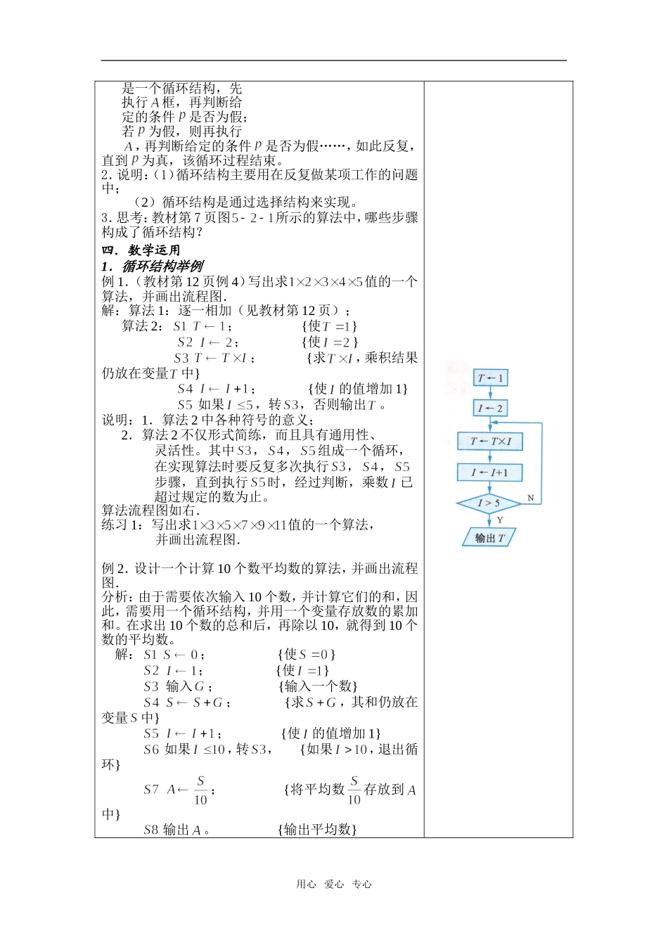 高中数学§1.2  循环结构新人教版必修1A_第2页