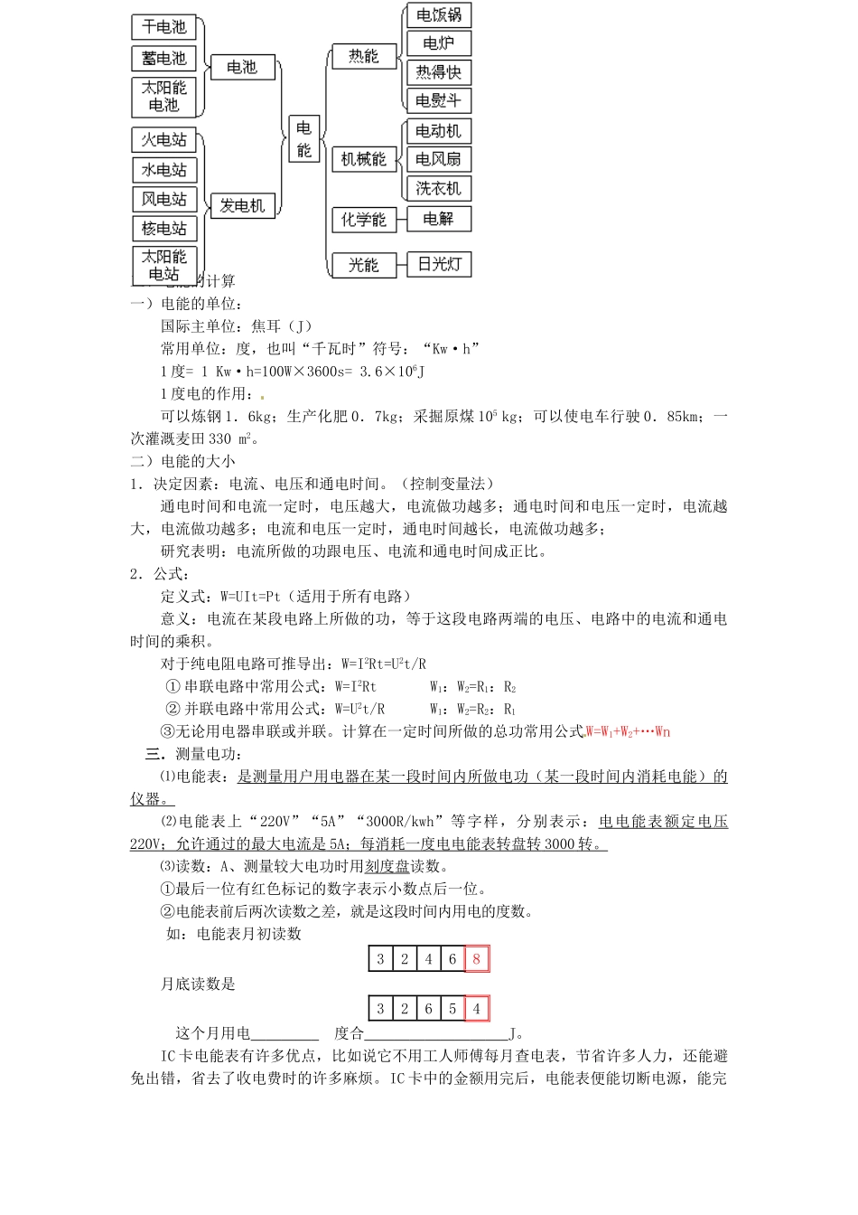 重庆市大足区铁山中学八年级物理下册 8.1 电能教案 新人教版_第2页