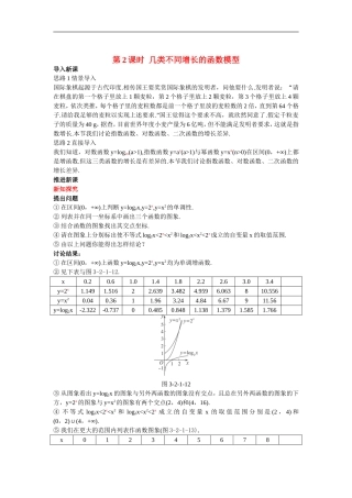 高中数学3.示范教案（2.1  几类不同增长的函数模型 第2课时）新人教版必修1