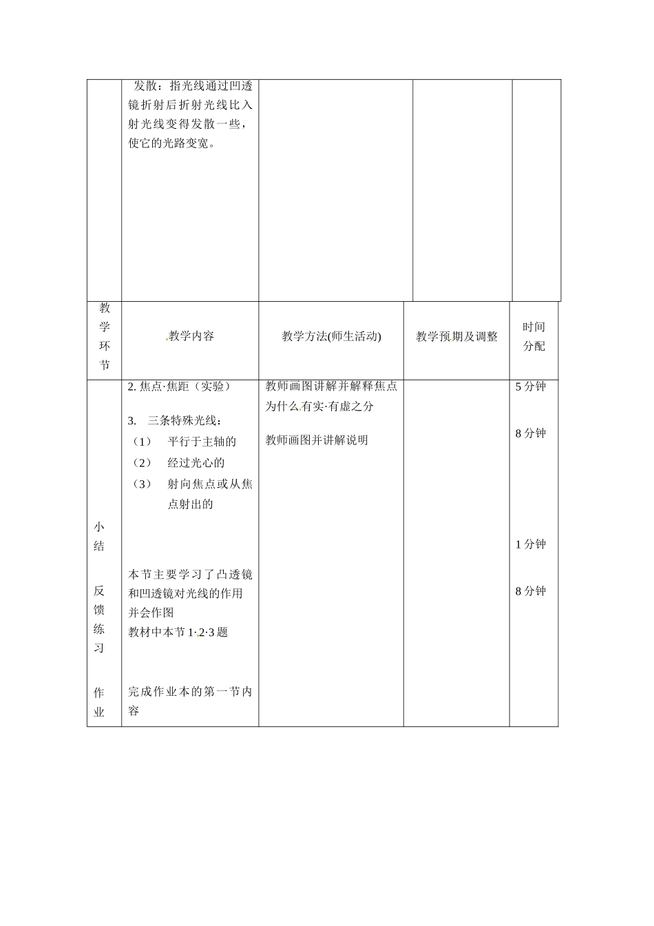 辽宁省凌海市八年级物理下册《6.1 透镜》教案 北师大版_第2页