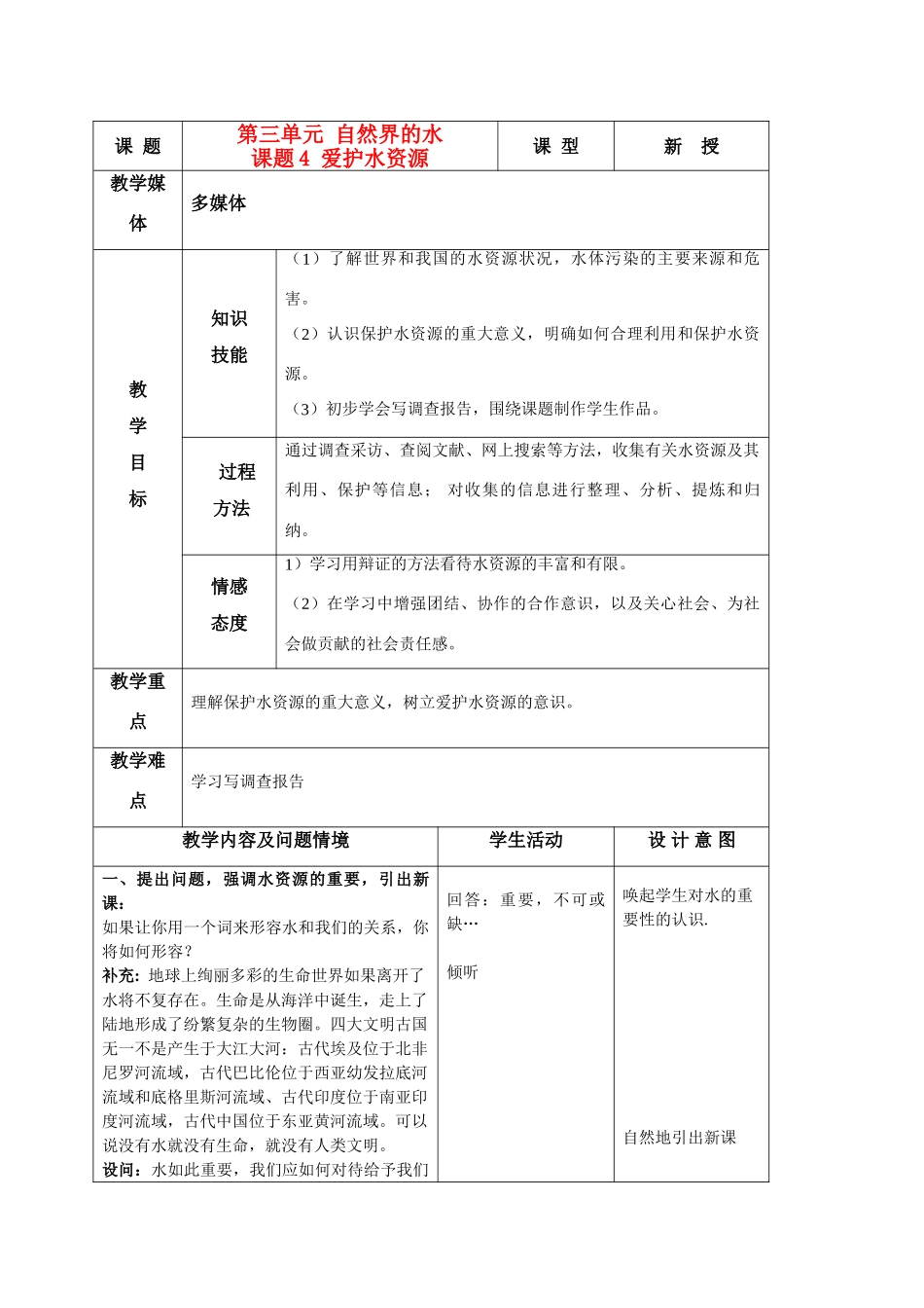 课题4爱护水资源_第1页