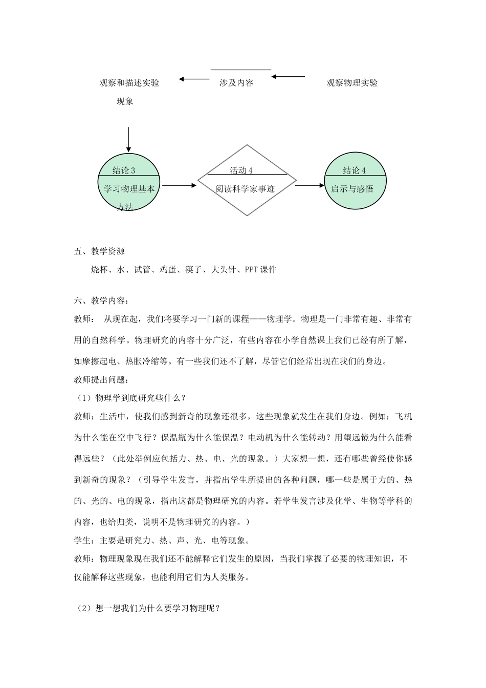 秋八年级物理上册《去物理之海冲浪—致同学们》教案1 （新版）上海教育版-人教版初中八年级上册物理教案_第2页