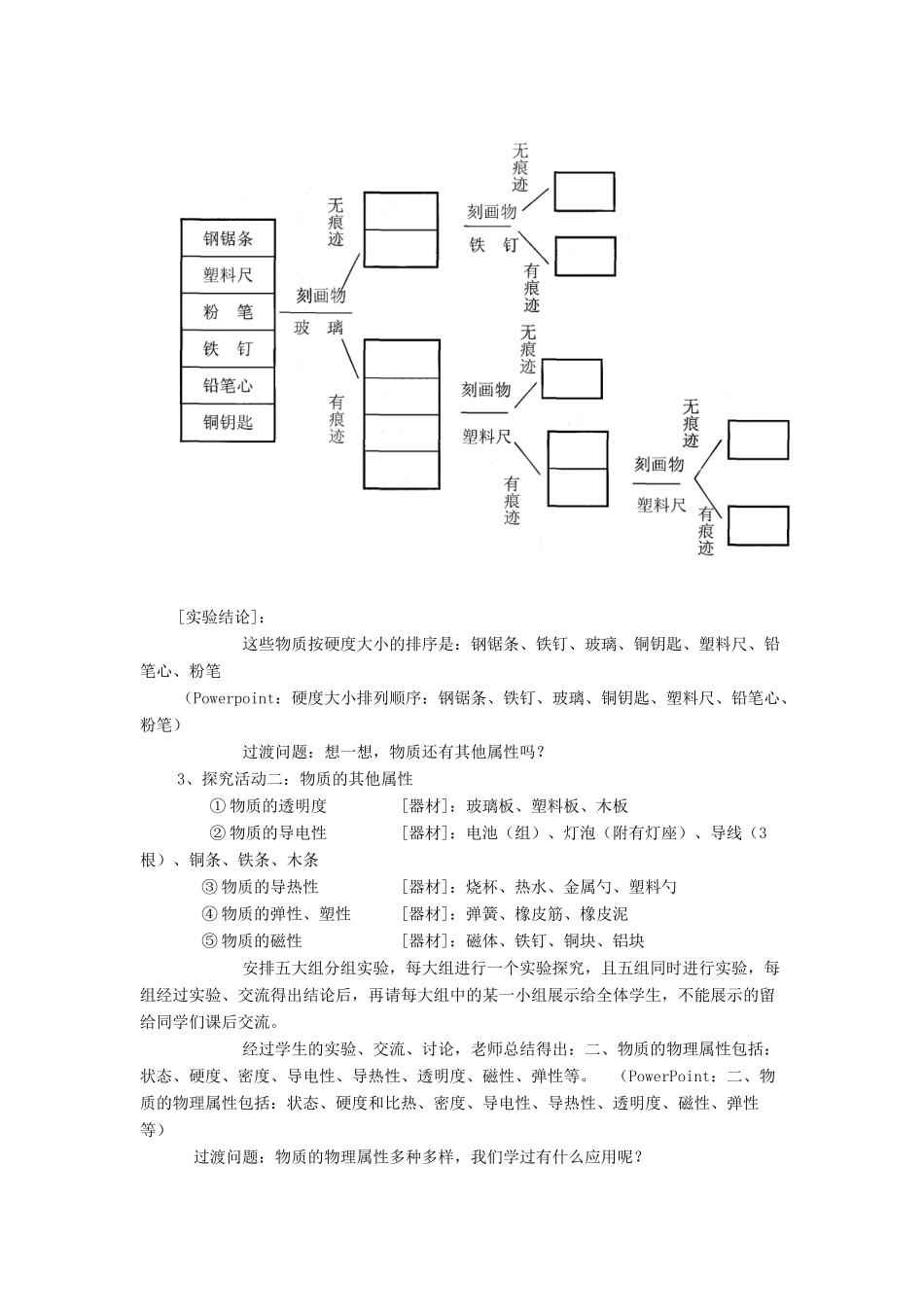 秋八年级物理上册 第5章 第4节《认识物质的一些物理属性》教案 粤教沪版-粤教沪版初中八年级上册物理教案_第3页
