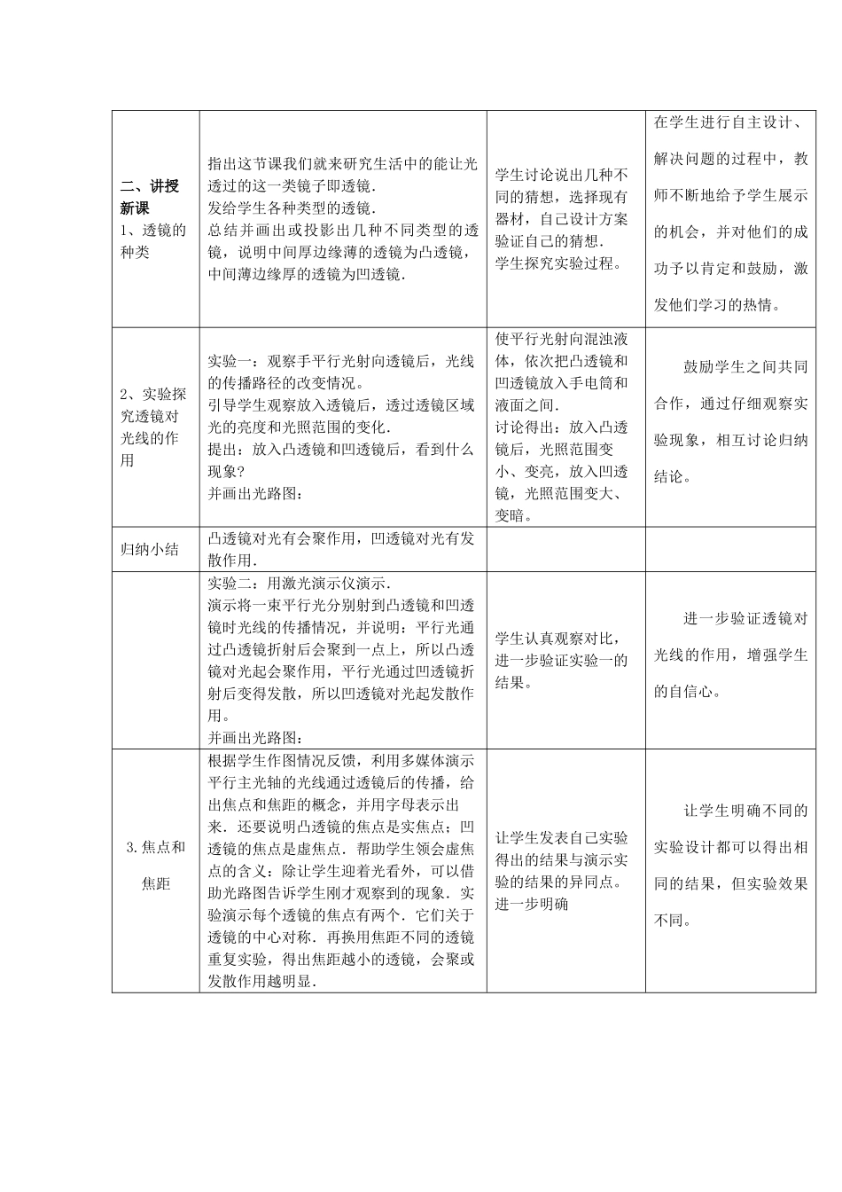 秋八年级物理上册 3.5《奇妙的透镜》教案 粤教沪版-粤教沪版初中八年级上册物理教案_第3页
