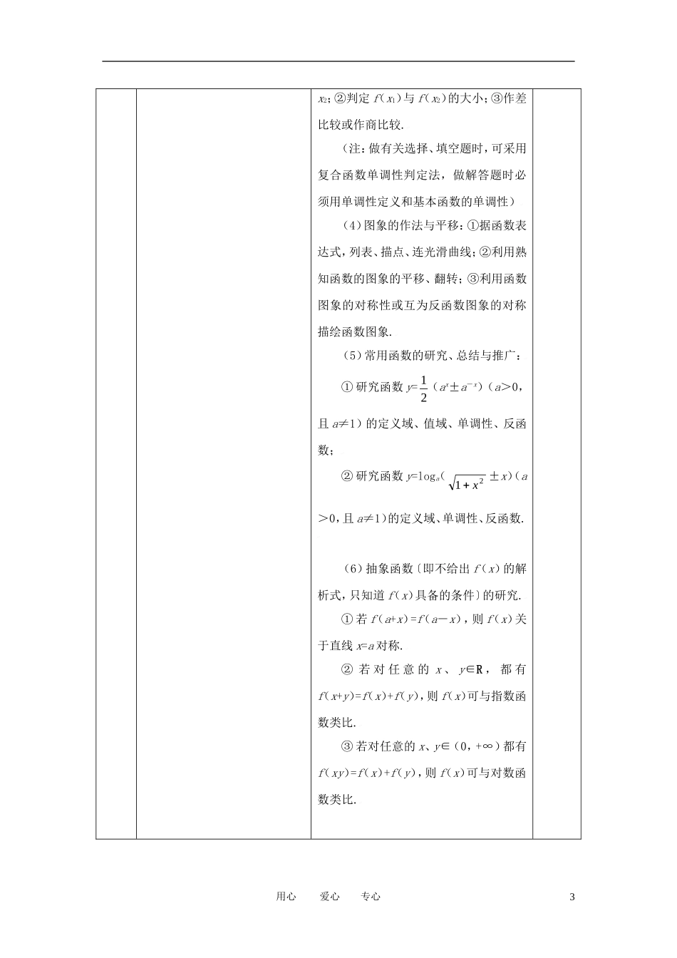 高中数学 第二章小结与复习全册精品教案 新人教A版必修1_第3页