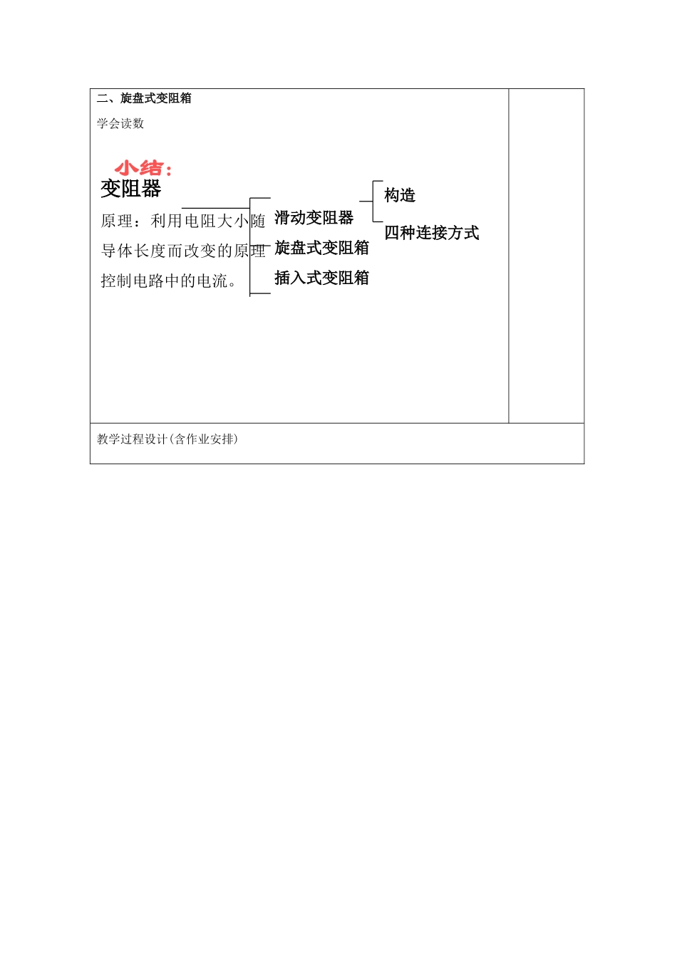 湖南省浏阳市赤马初级中学八年级物理下册《变阻器》教案 新人教版_第3页