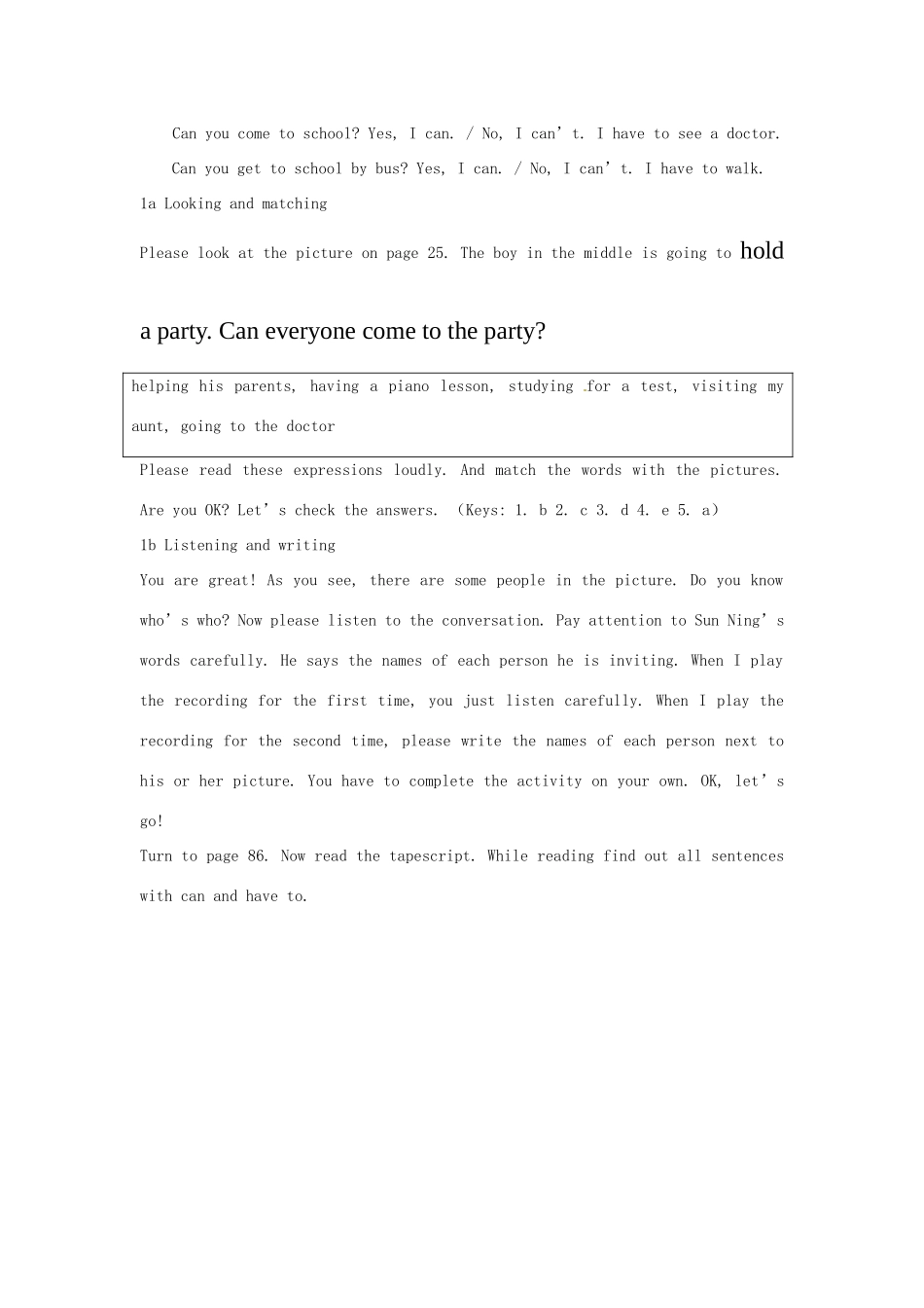 江西省吉安县凤凰中学八年级英语上册《Unit 5 Can you come to my party》Teaching plan 人教新目标版_第3页