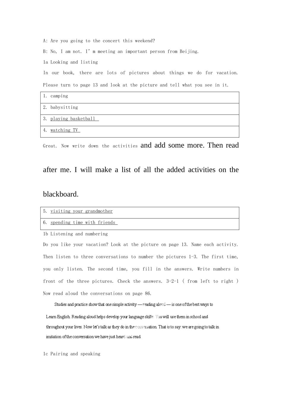 江西省吉安县凤凰中学八年级英语上册《Unit 3 What are you doing for vacation》Teaching pl 人教新目标版_第2页
