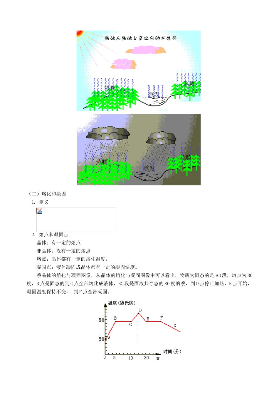 江西省信丰县西牛中学八年级物理上册 第五章 物态的变化教案1 教科版_第2页