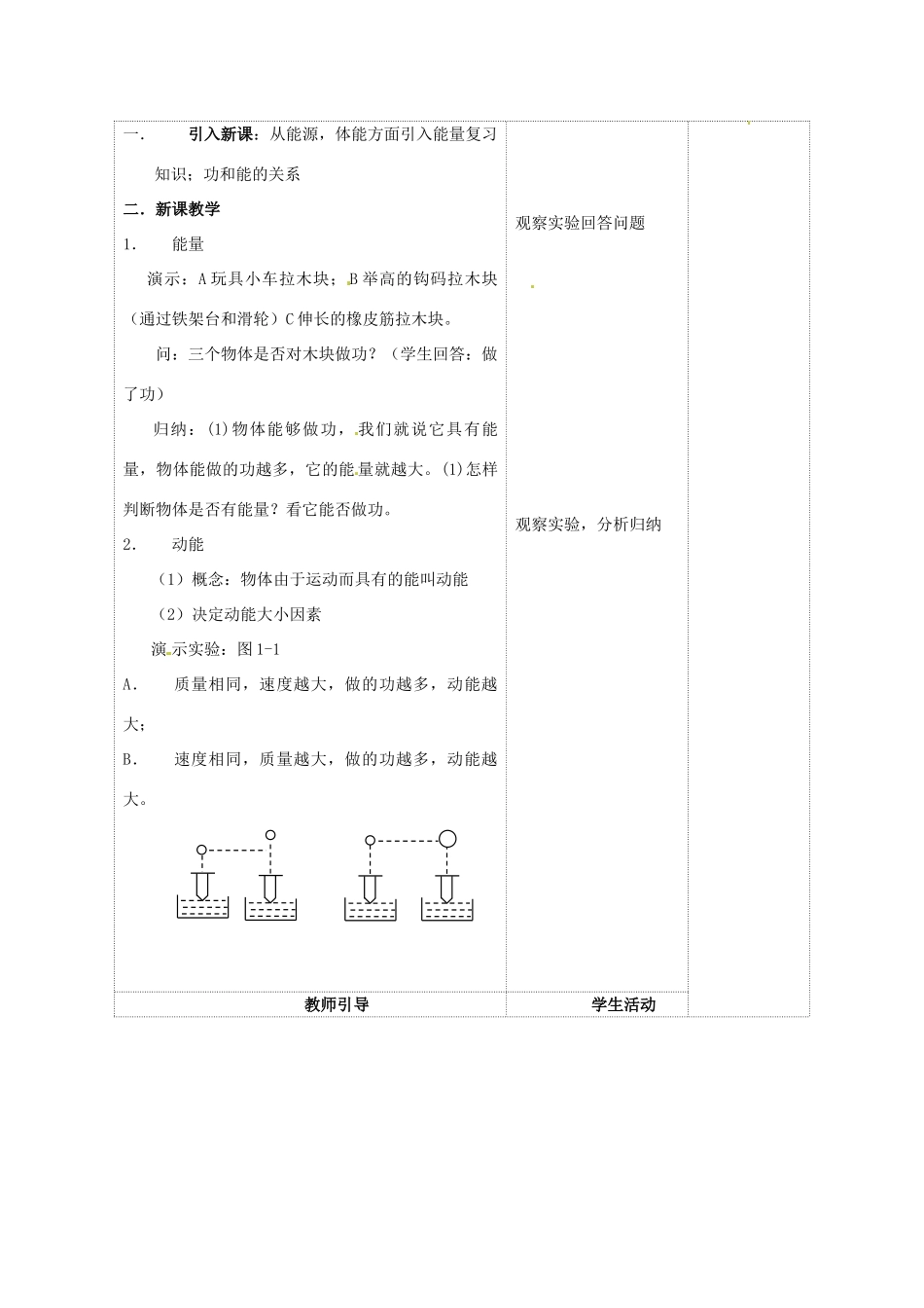 江苏省连云港市岗埠中学九年级物理上册 机械能教案1 苏科版_第2页