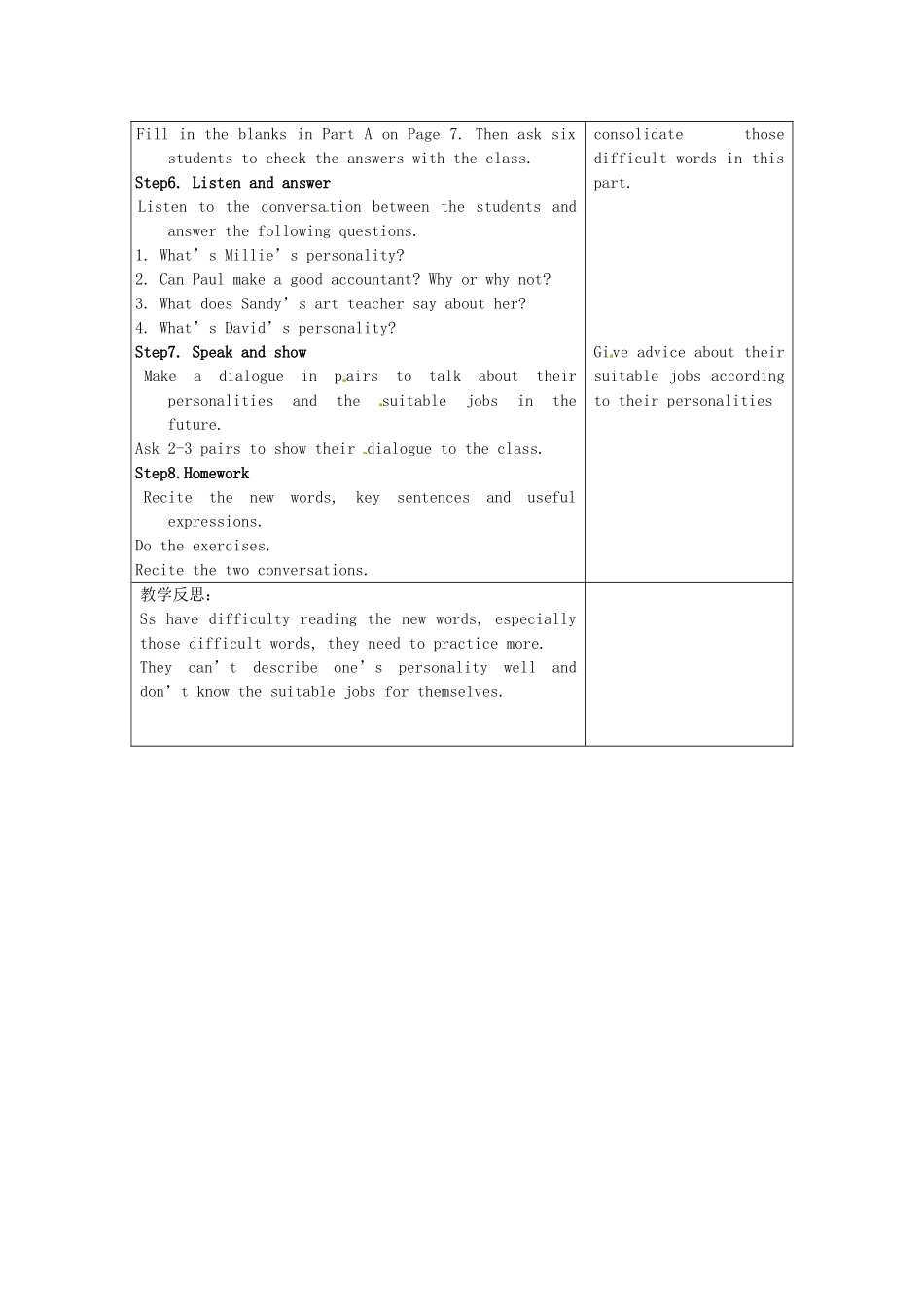 江苏省苏州市高新区第三中学校九年级英语上册 Unit 1 Know yourself Welcome教案 （新版）牛津版_第2页