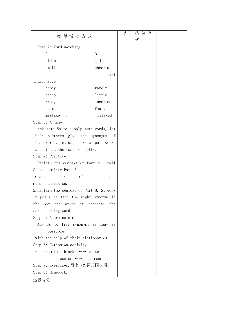 江苏省苏州市蓝缨学校九年级英语 Unit2 Teaching Plan periods 4—10 教案 牛津版_第3页