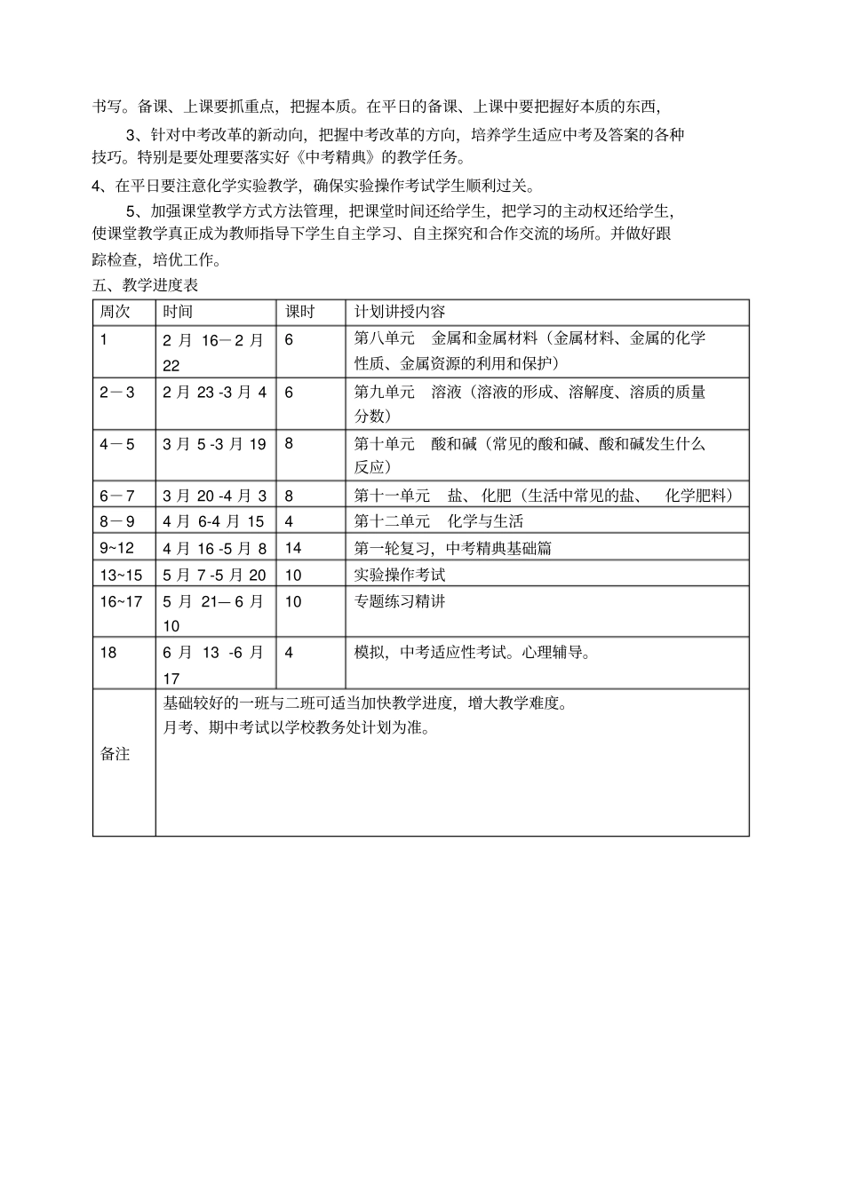 2012017学年九年级化学下册教学计划_第3页