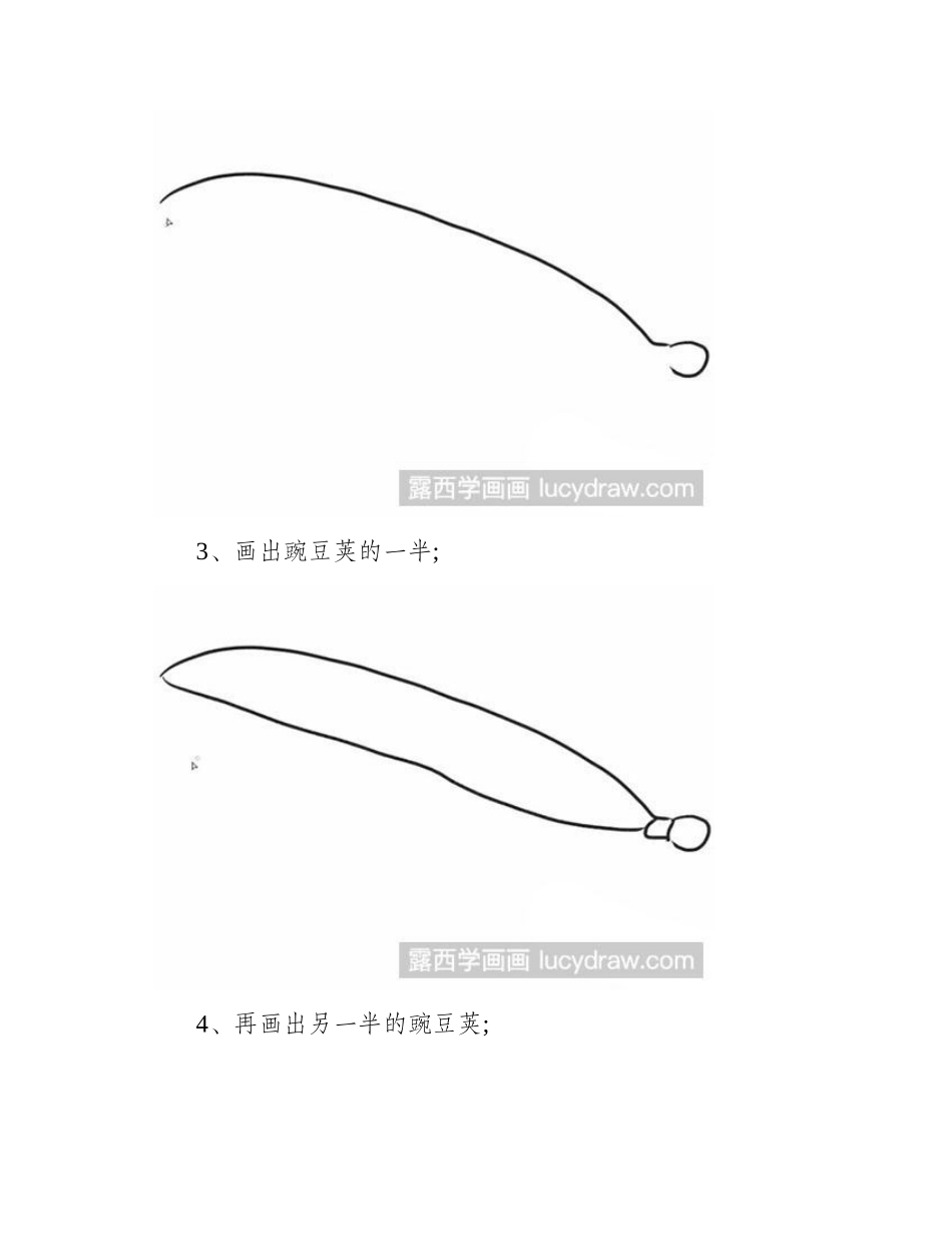 简笔画教程：怎么绘制豌豆简笔画教程_第2页