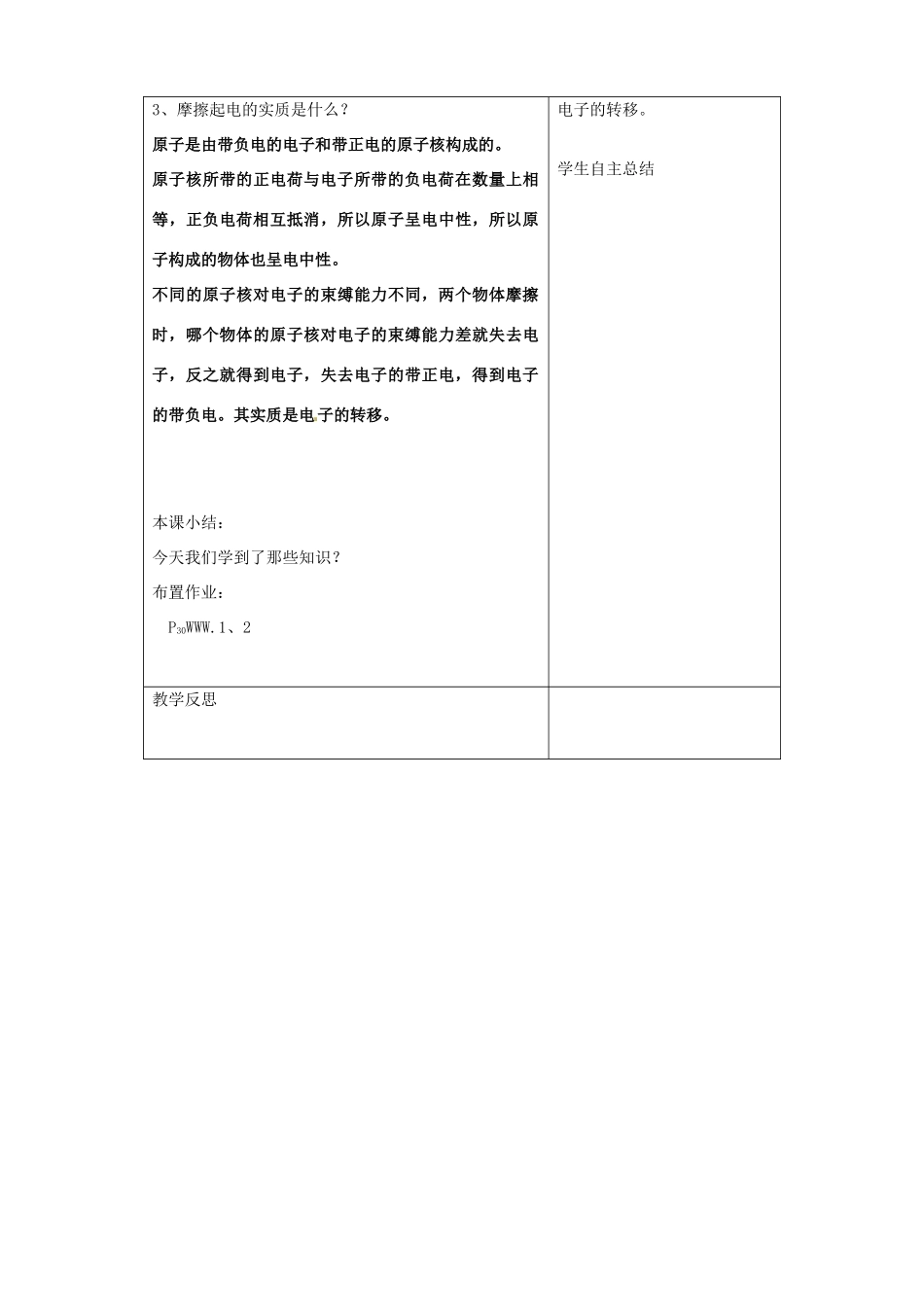 江苏省灌南县实验中学八年级物理下册 7.2静电现象教案 苏教版_第3页