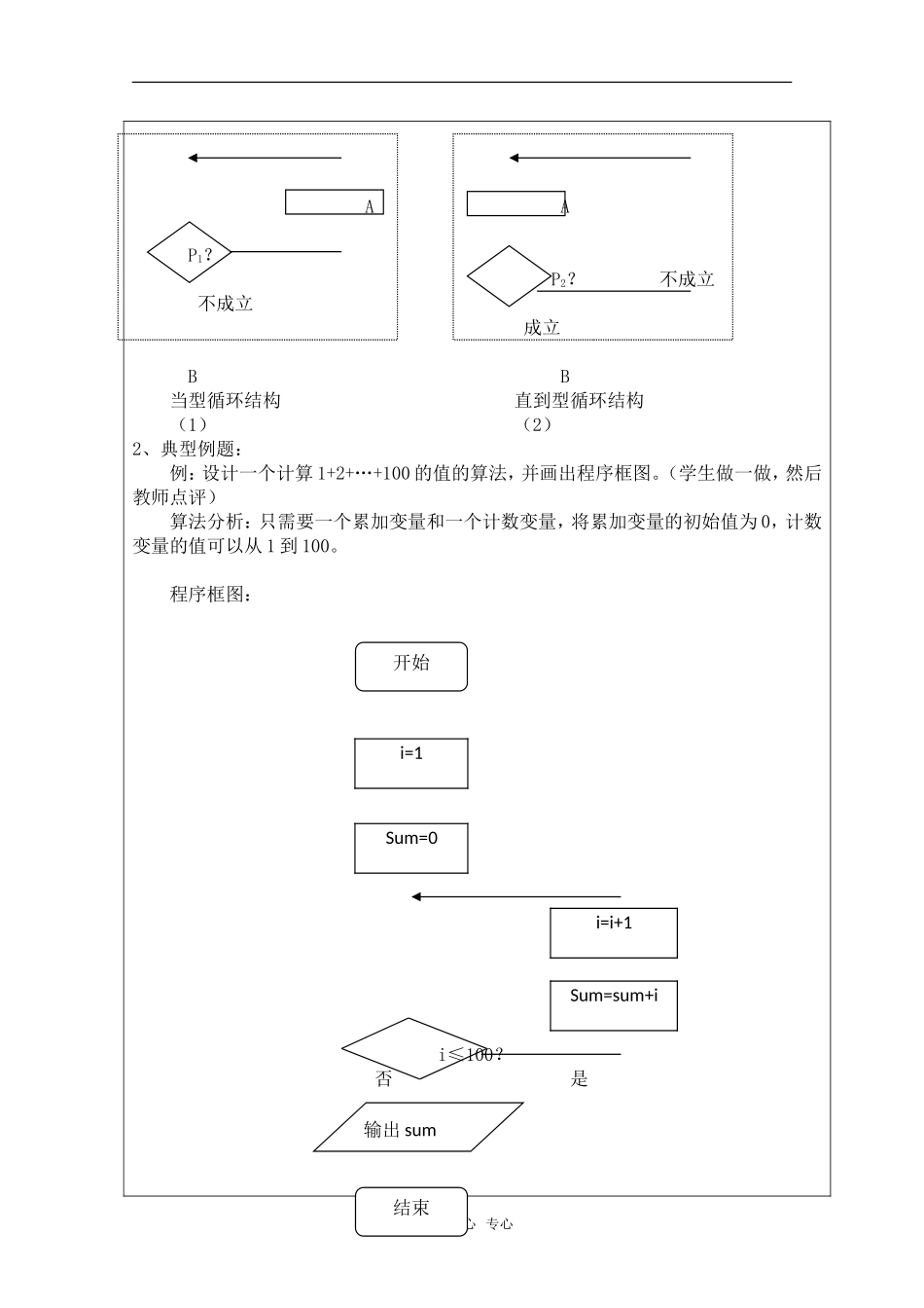 高中数学 第三节 程序框图与算法的基本逻辑结构教学设计 新人教B版_第2页